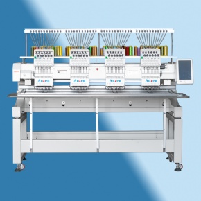 4 heads embroidery machine Industrial use computerized 12/15 needles socks embroidery device DAHAO computer