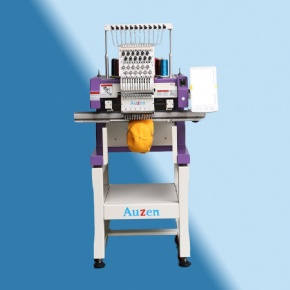 Auzen Single Head Embroidery Machine 12 Needles Caps Embroidery Machine AZ1201E 600*400mm DDP Door to Door Service